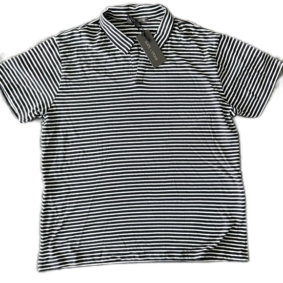 Slate & Stone Striped Open-Collar Polo - Picture 2 of 4